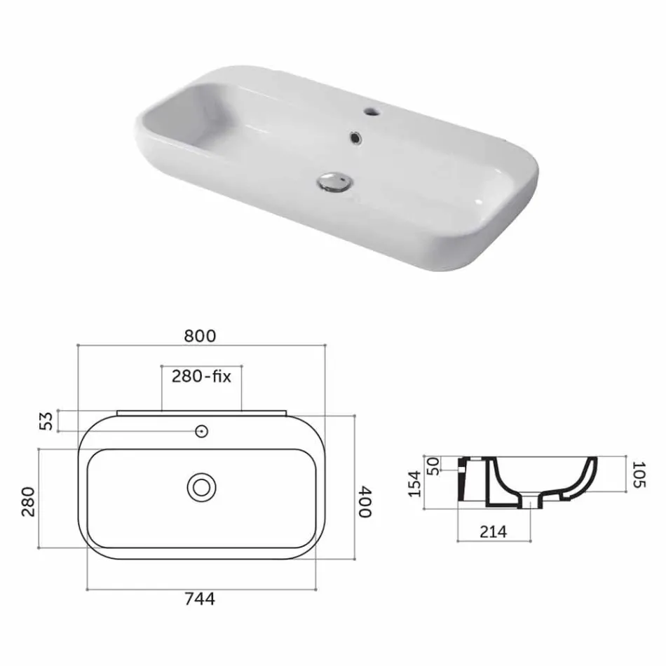 Blat de perete design sau perete din ceramica Riardo Viadurini