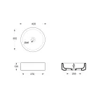 Lavoar ceramic de blat cu diametrul de 42 cm, fabricat în Italia - Fetiță Viadurini