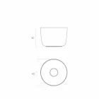 Lămpi circulară de spălat liber, produsă în Italia, Lallio Viadurini