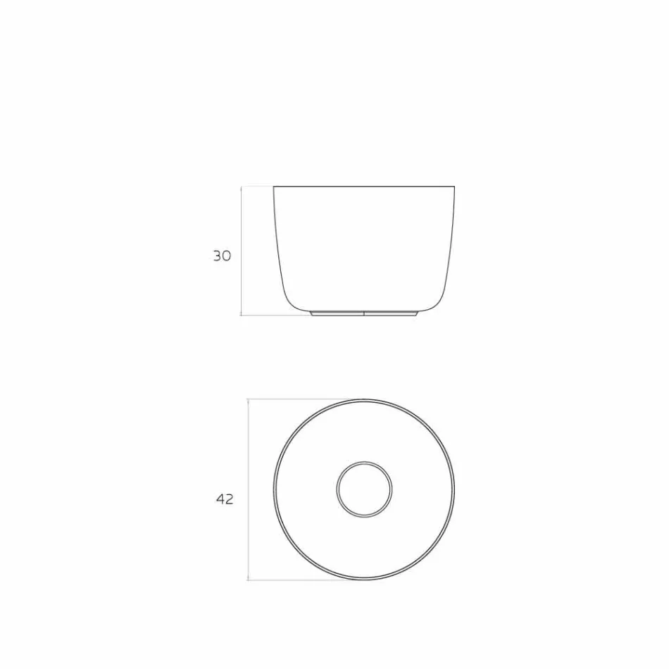 Lămpi circulară de spălat liber, produsă în Italia, Lallio Viadurini