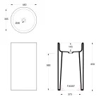 Lavoar de blat independent din ceramică, fabricat în Italia - Ragazza Viadurini