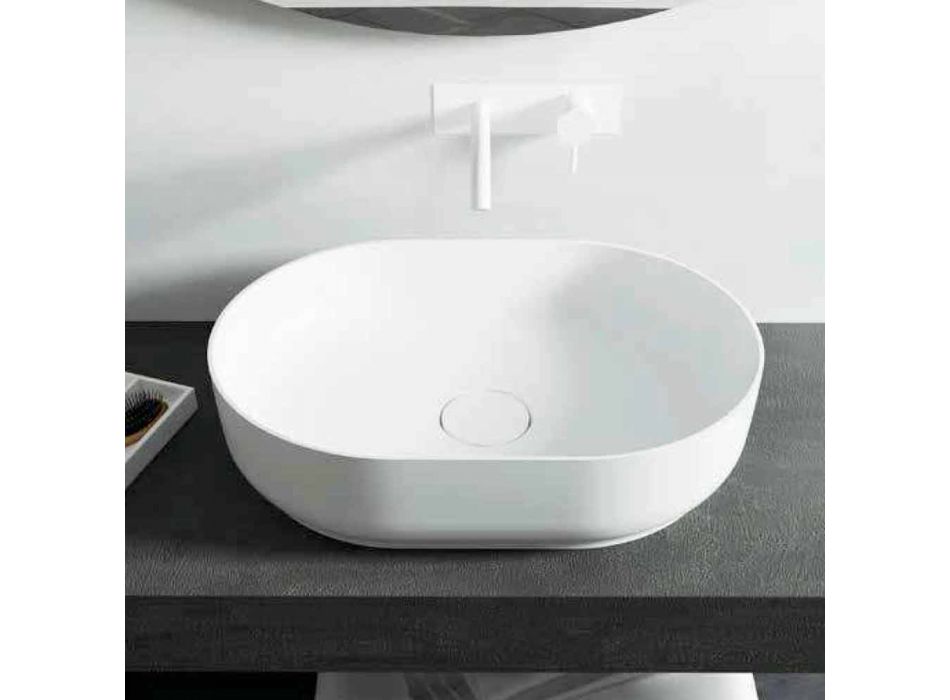 Proiectat în Italia, chiuveta pentru baie, fabricată în Italia Dalmine Medium Viadurini