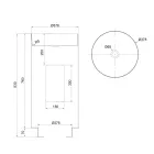 Lavoar cu design de sine stătător din oțel inoxidabil în diferite finisaje - Jasmine Viadurini