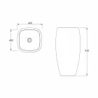 Gais chiuveta ceramică de design modern, fabricată în Italia Viadurini