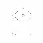 Oval chiuveta de baie de design independent, realizată în Italia Dalmine Big Viadurini