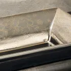 Lavoar din argilă turnată manual cu decorațiuni colorate Made in Italy - Aulente Viadurini