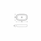 Chiuvetă de blat din ceramică de design modern, fabricată în Italia - Tune1 Viadurini