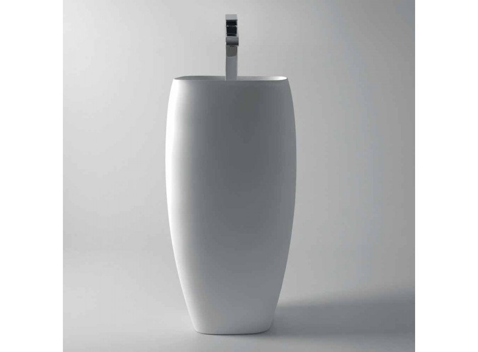 Design modern, chiuvetă ceramică cu design deosebit Gaiola, fabricată în Italia Viadurini