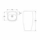 Design modern, chiuvetă ceramică cu design deosebit Gaiola, fabricată în Italia Viadurini