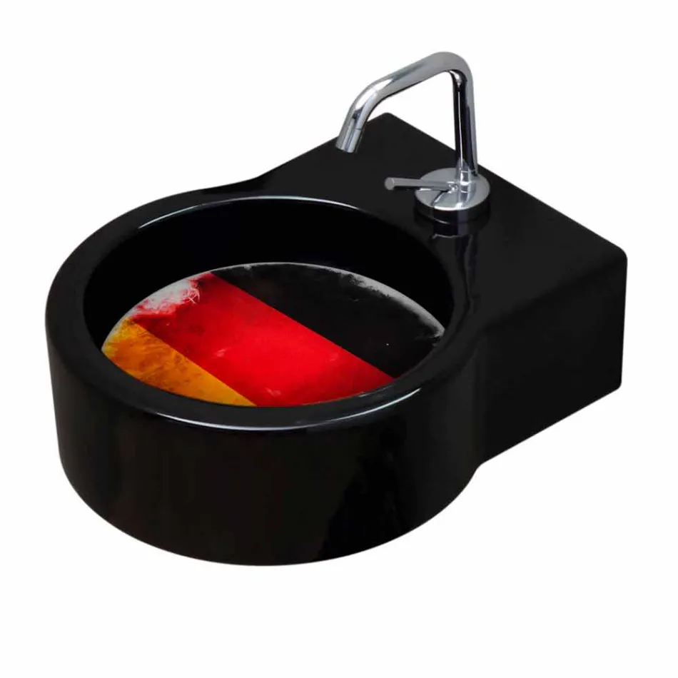 Lampă / suspensie ceramică neagră ceramică realizată în Italia Tor Viadurini