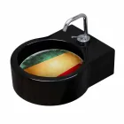 Lampă / suspensie ceramică neagră ceramică realizată în Italia Tor Viadurini