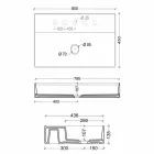 ceramica chiuveta de design modern Sun 80x45 cm, made in Italy Viadurini