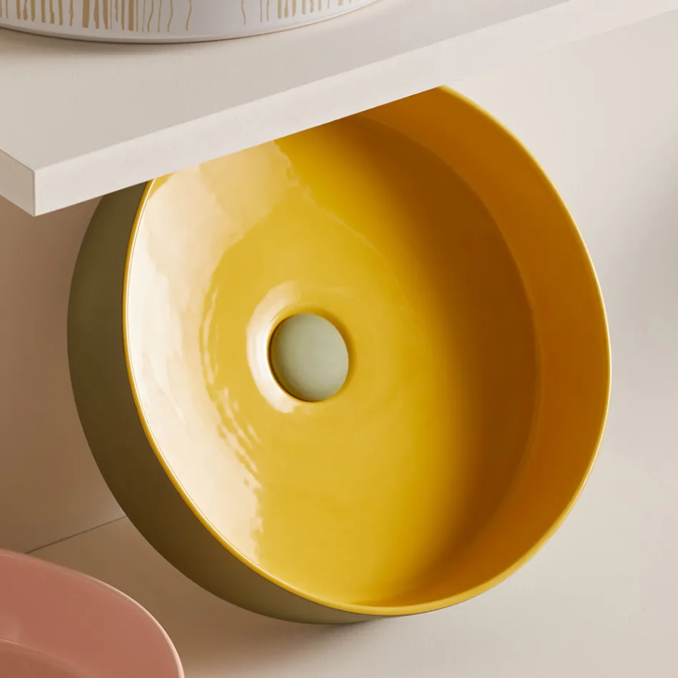 Lavoar din gresie portelanata de diferite finisaje Made in Italy - Plic Viadurini