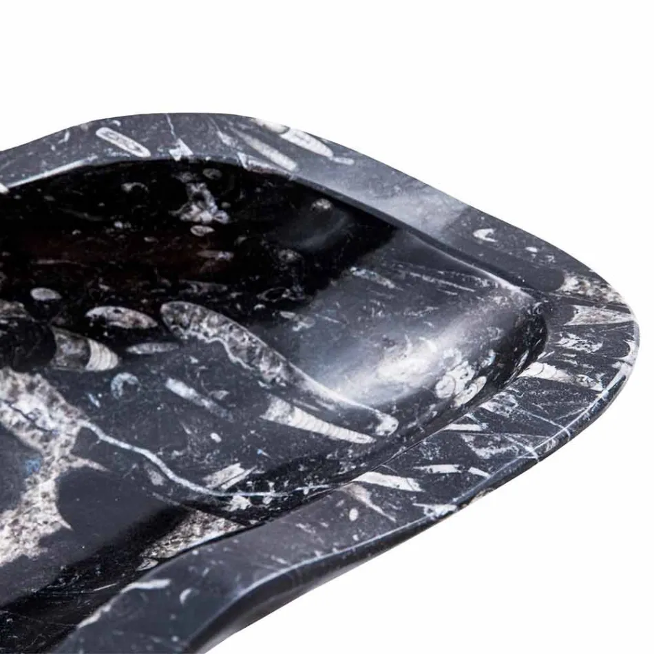 Lavoar de marmură cu fosile moderne de sprijin - Burgeo Viadurini