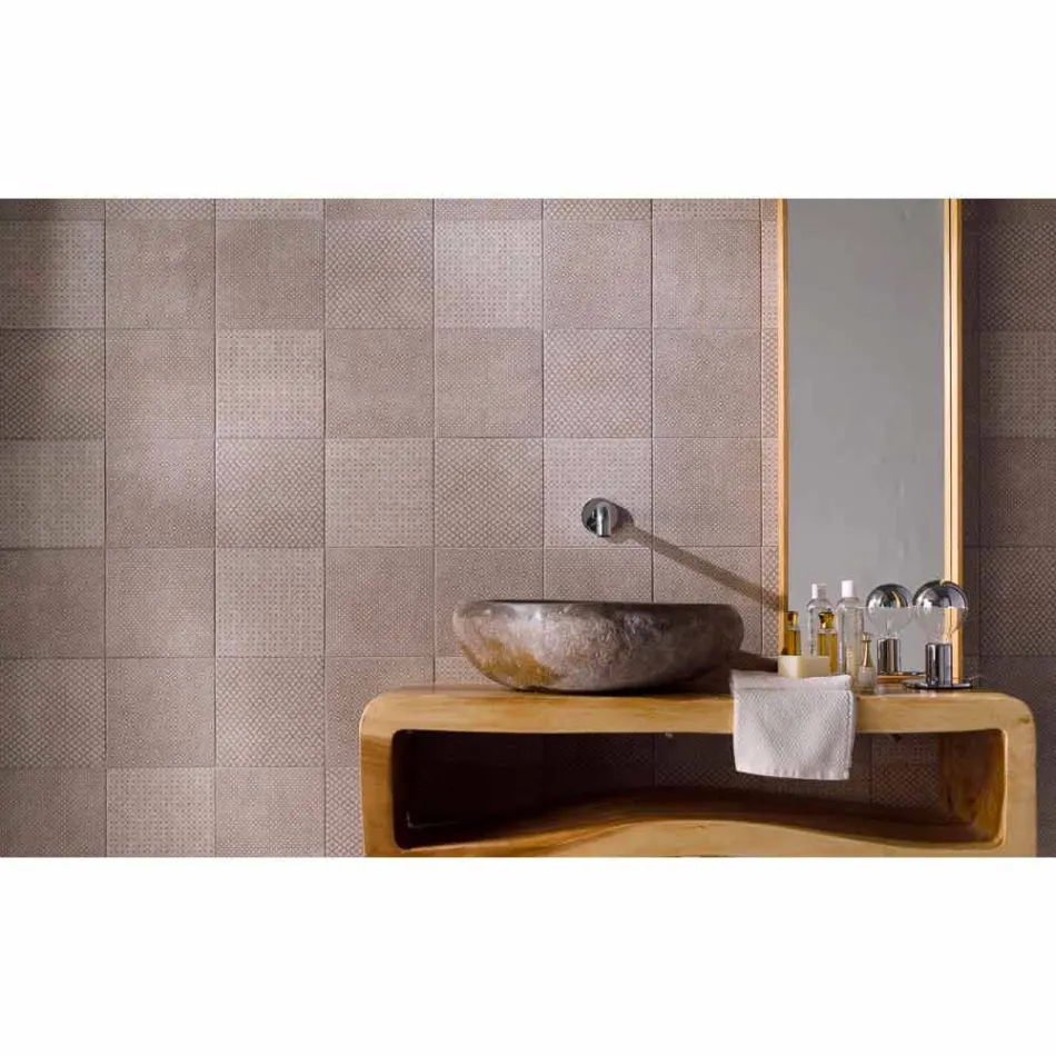 Chiuvetă de blat artizanală în Pietra di Fiume - Aurea Viadurini