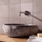 Chiuvetă de blat artizanală în Pietra di Fiume - Aurea Viadurini