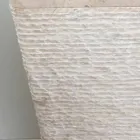 Chiuveta din piatră naturală cu coloană Robin, o singură bucată albă Viadurini