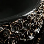 Lavoar din portelan cu petale aplicate manual Made in Italy - Amarone Viadurini