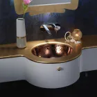 Lavoar incorporabil din Fire Clay din 3 Finisaje Made in Italy - Erioli Viadurini