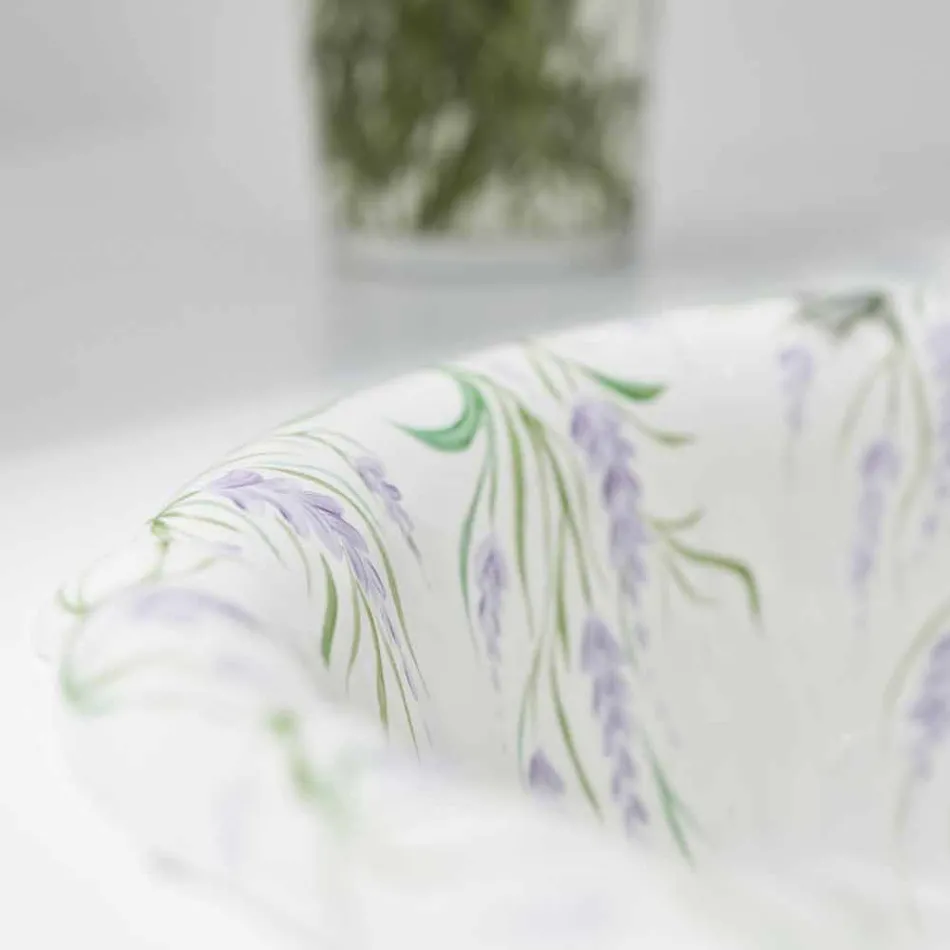 Lavoar încastrat în porțelan clasic realizat manual în Italia, Santiago Viadurini