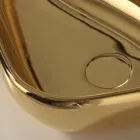 Lavoar modern pe blat din ceramica aurie fabricat in Italia Sofia Viadurini