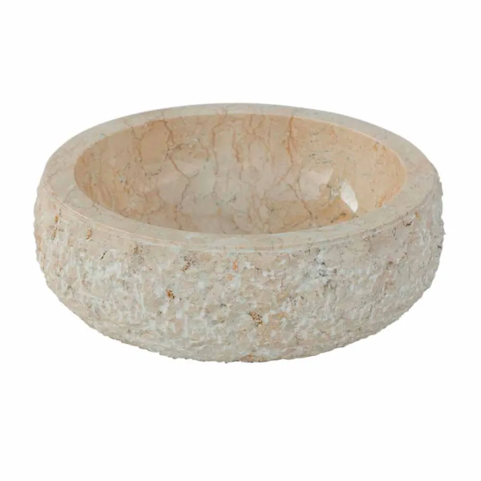 Blat modern cu blat din piatră naturală albă Lola, piesă unică Viadurini