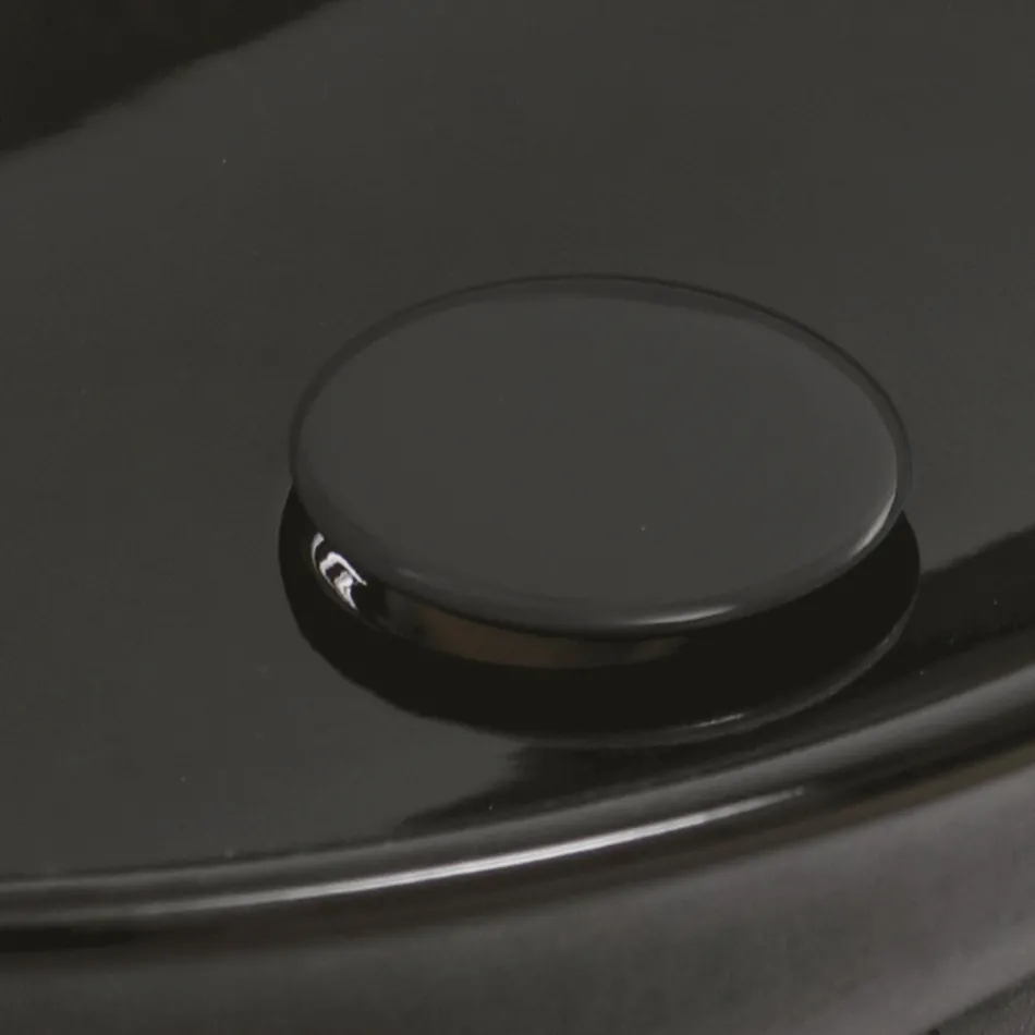 Chiuvetă ovală de blat din ceramică lucioasă colorată Made in Italy - Nelly Viadurini