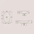 Chiuvetă ovală pe blat din ceramică lucioasă Made in Italy - Jumper Viadurini