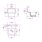 Lavoar De Baie Ceramic Suspendat Rectangular - Elodie Viadurini