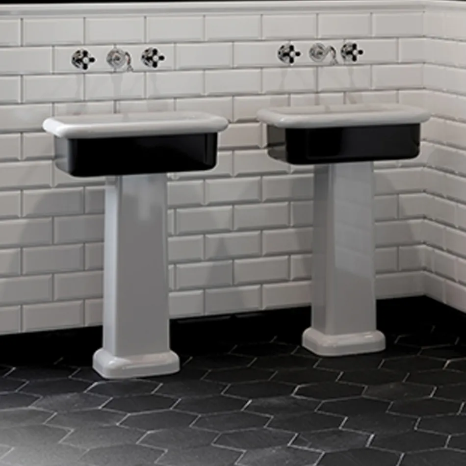 Lavoar rectangular din ceramica pe blat - Holly Viadurini