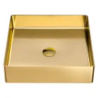 Lavoar patrat blat din inox in diferite finisaje - Calendula Viadurini