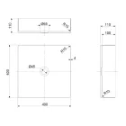 Lavoar patrat blat din otel inoxidabil in diferite finisaje - Calendula Viadurini