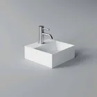 Pătrat sau dreptunghiular Lavabo ceramic de design modern fabricat în Italia - Act Viadurini