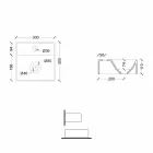 Pătrat sau dreptunghiular Lavabo ceramic de design modern fabricat în Italia - Act Viadurini