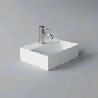 Pătrat sau dreptunghiular Lavabo ceramic de design modern fabricat în Italia - Act Viadurini