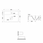 Pătrat sau dreptunghiular Lavabo ceramic de design modern fabricat în Italia - Act Viadurini