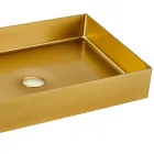 Lavoar de blat dreptunghiular din otel inoxidabil in diferite finisaje - Camellia Viadurini