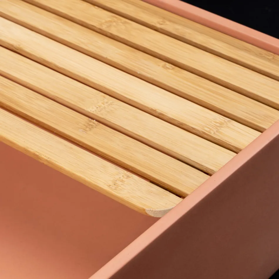 Lavoar de blat dreptunghiular din terrazzo portocaliu Mali - Azalea Viadurini