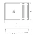 Lavoar de blat dreptunghiular din terrazzo portocaliu Mali - Azalea Viadurini