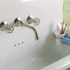 Lavoar dreptunghiular ceramice de perete stil modern Henry Viadurini