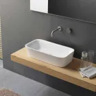 Chiuvetă modernă de blat dreptunghiular în design ceramic - Lipperialav1 Viadurini