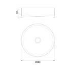 Lavoar rotund pe blat din otel inoxidabil in diferite finisaje - Fiordaliso Viadurini