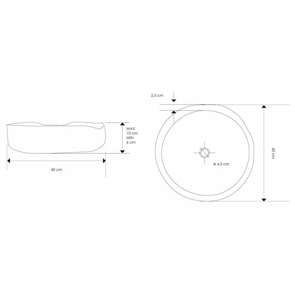 Chiuvetă modernă de blat din tec natural lustruit natural - Zino Viadurini