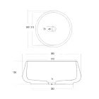 Lavoar rotund pe blat din ciment si rasina - Ibisco Viadurini