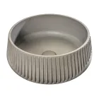 Lavoar rotund pe blat din ciment si rasina - Ibisco Viadurini