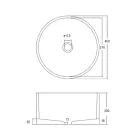 Lavoar rotund pe blat din terrazzo portocaliu Mali - Azalea Viadurini