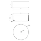 Lavoar rotund din argilă gri Made in Italy - Tatiana Viadurini