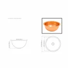 chiuvetă rotundă în design de cupru, realizate manual, Plant Viadurini