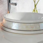 Chiuveta de baie semi-incascata din Fire Clay Made in Italy - Erasmo Viadurini