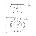 Lavoar de designer semi-încastrat din argilă de foc pictat manual produs în Italia, Manilo Viadurini